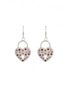 Declara-Silver Heart Padlock Earrings-1-roqelvaxirum.shop