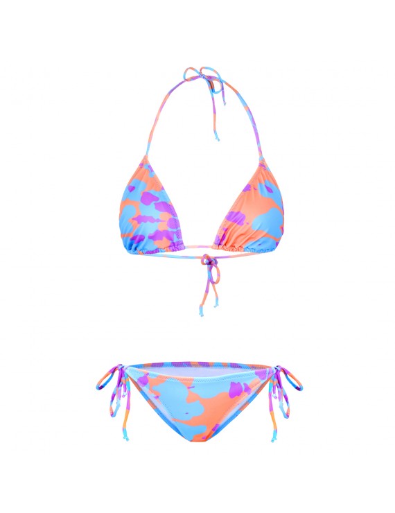 Declara-Tie Dye Wavy Bikini Set-1-roqelvaxirum.shop