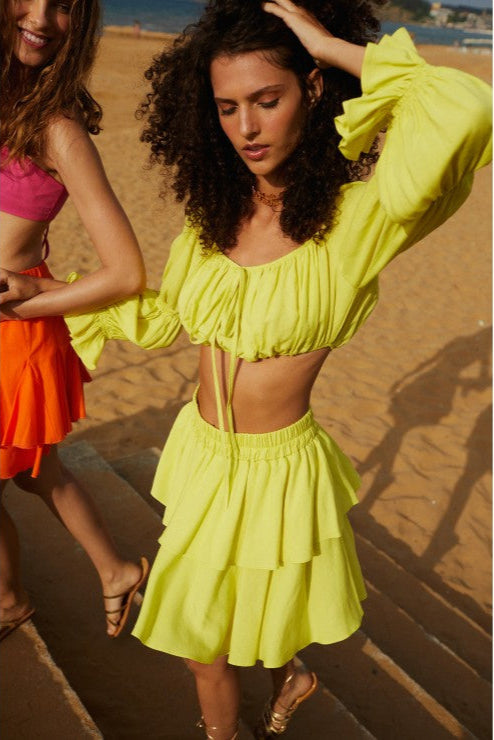 Declara-Yellowish Skirt-Etek-1-roqelvaxirum.shop