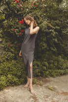 Delicate-Gri İpek Elbise-Elbise-6-roqelvaxirum.shop