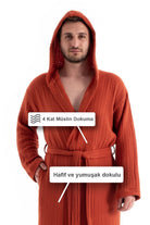 Denizli Concept-Unisex Kapşonlu 4 Kat Müsli̇n Bornoz-Bornoz-20-roqelvaxirum.shop