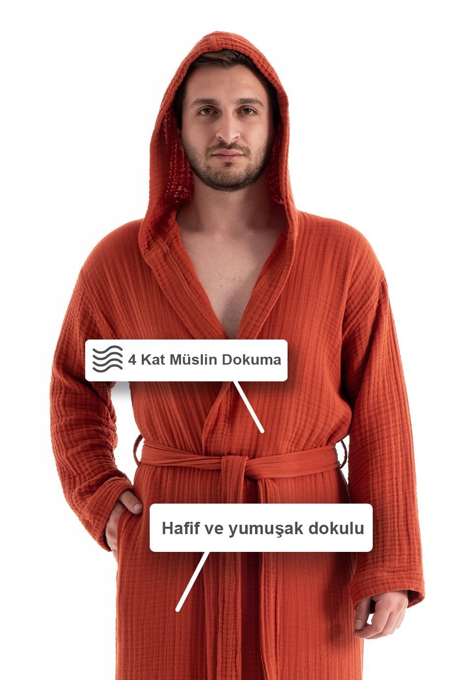 Denizli Concept-Unisex Kapşonlu 4 Kat Müsli̇n Bornoz-Bornoz-20-roqelvaxirum.shop