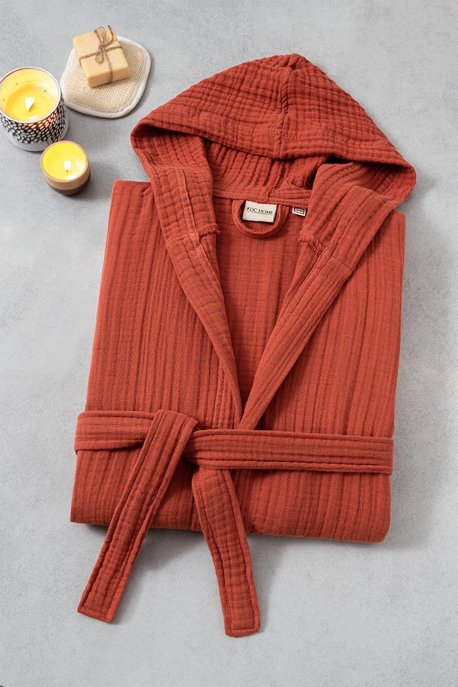 Denizli Concept-Unisex Kapşonlu 4 Kat Müsli̇n Bornoz-Bornoz-22-roqelvaxirum.shop