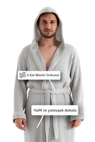 Denizli Concept-Unisex Kapşonlu 4 Kat Müsli̇n Bornoz-Bornoz-3-roqelvaxirum.shop