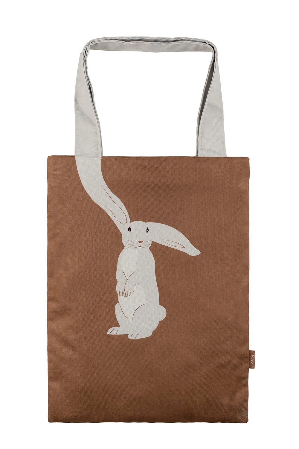 Design Vira-Brown Rabbit Tote Bag-Omuz Çantası-2-roqelvaxirum.shop