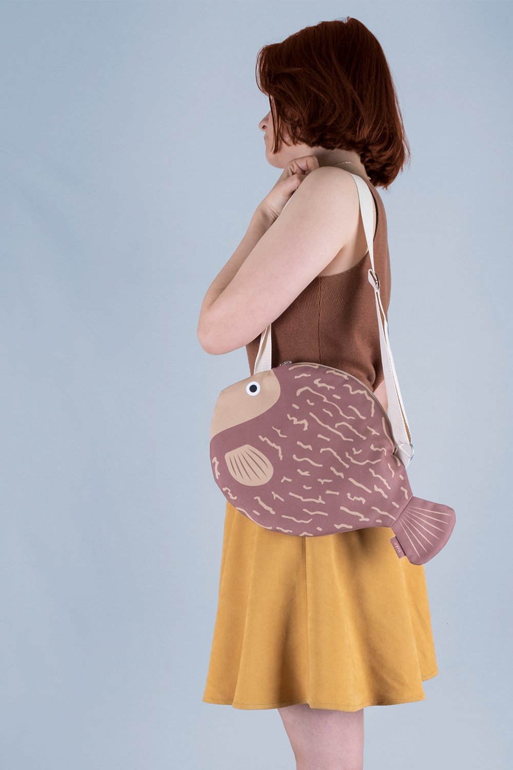 Design Vira-Chocolate Blowfish-Omuz Çantası-1-roqelvaxirum.shop