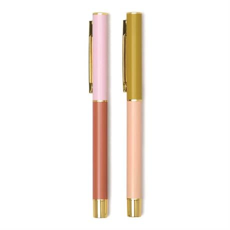 Designwork Ink-Colour Block İkili Tükenmez Kalem Seti Rosewood & Blush-Roller Kalem-1-roqelvaxirum.shop