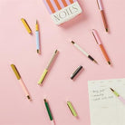 Designwork Ink-Colour Block İkili Tükenmez Kalem Seti Rosewood & Blush-Roller Kalem-3-roqelvaxirum.shop