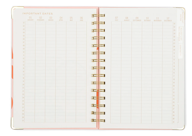 Designworks Ink Undated Planner/Ajanda 13 Month Planner And Sticker Sheet, Perpetual