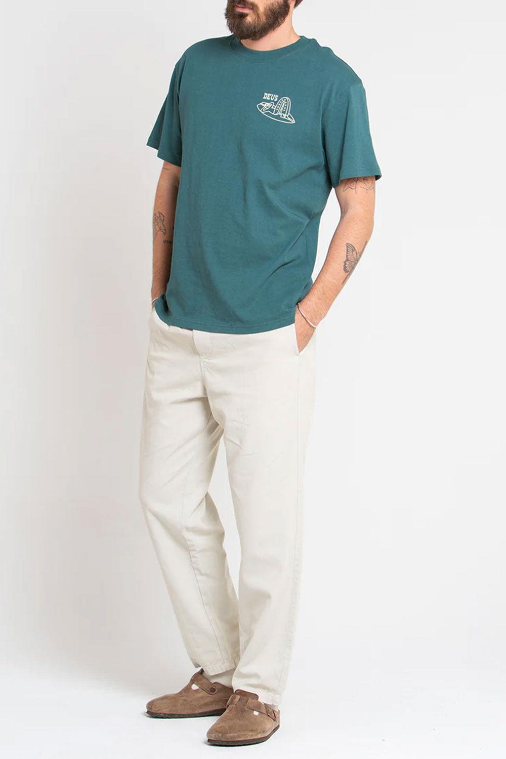Deus-Layback Tee Jasper Green-T-Shirts-1-roqelvaxirum.shop
