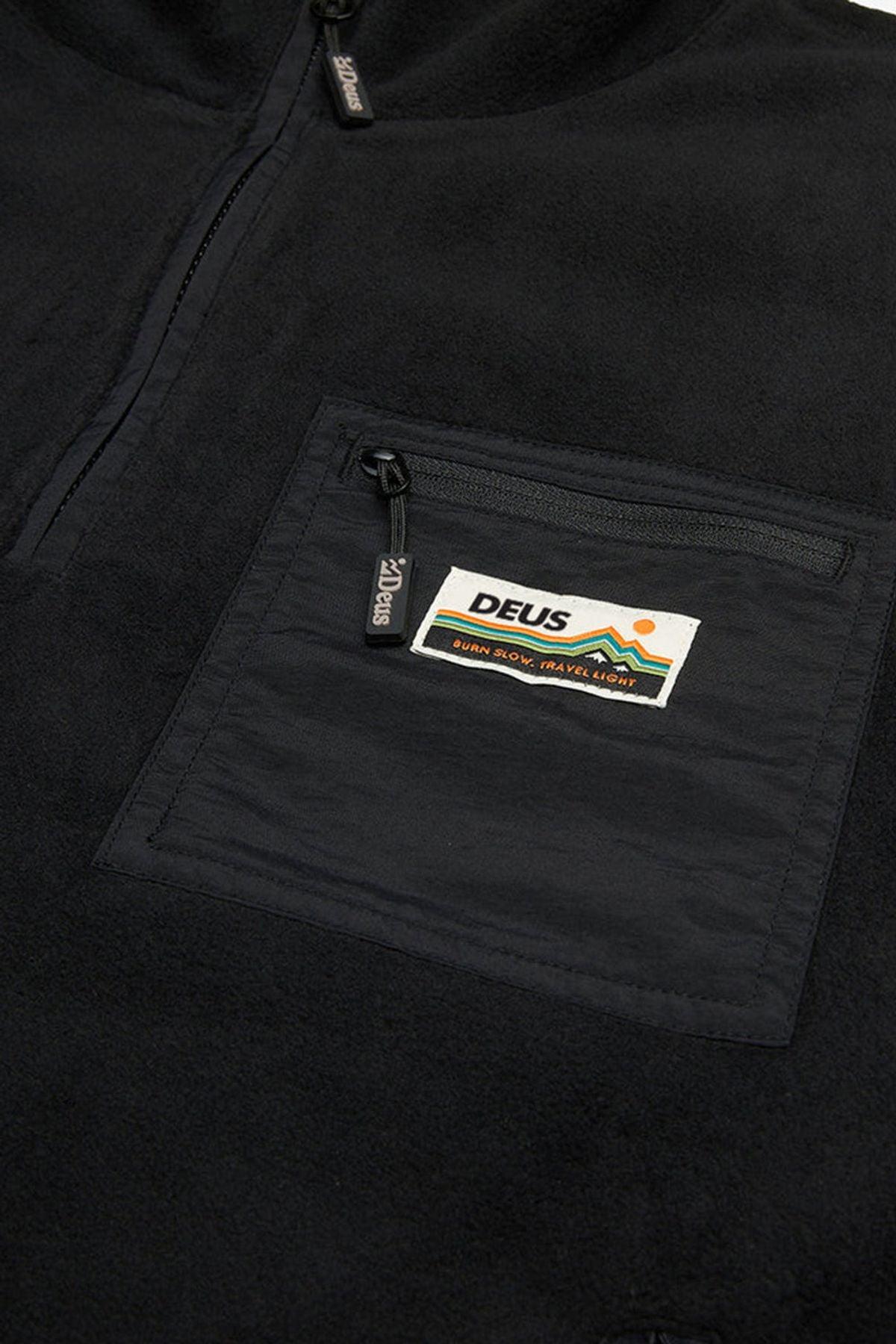 Deus-Munster Zip Polar Fleece Trek Black-Sweatshirts & Hoodies-6-roqelvaxirum.shop