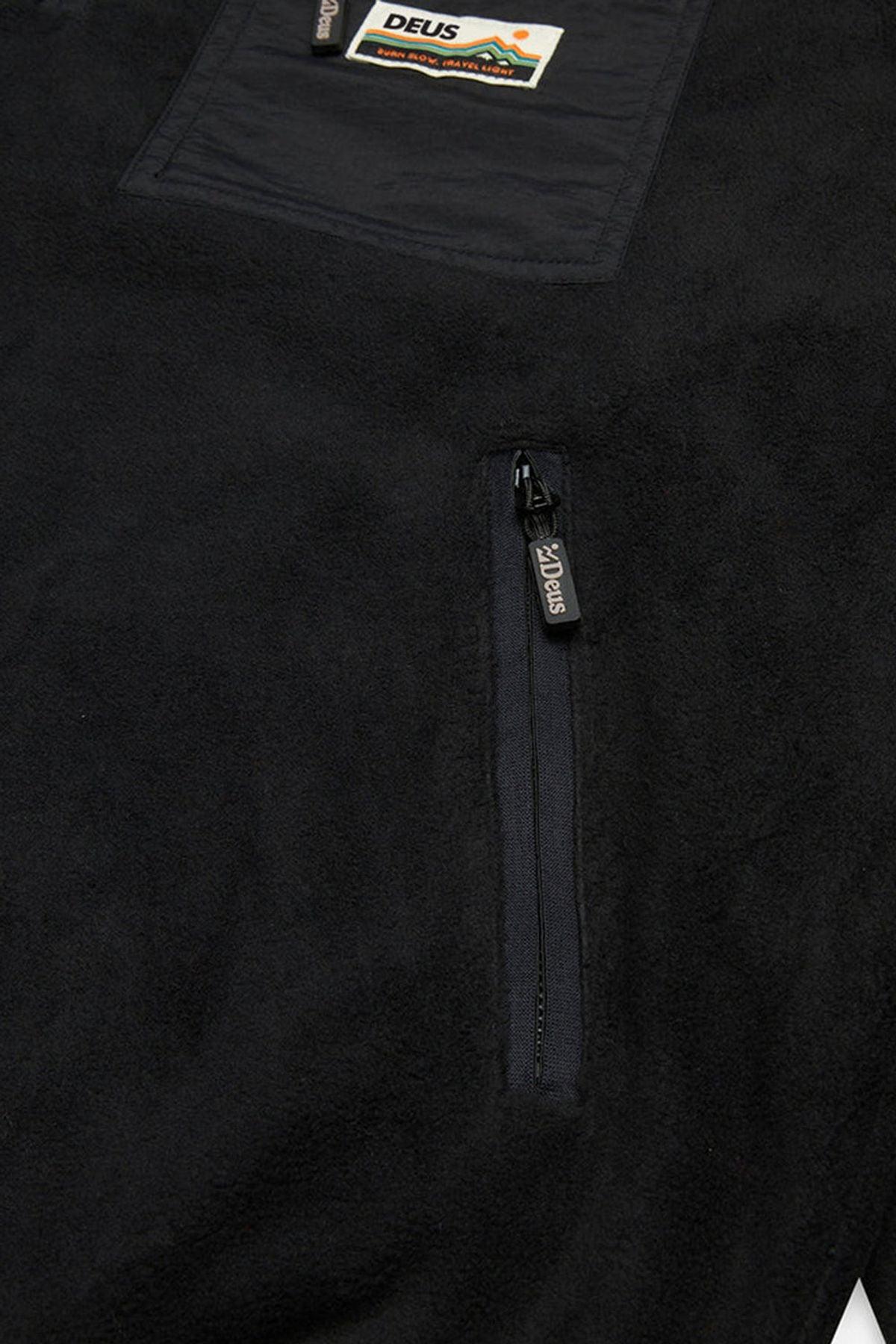Deus-Munster Zip Polar Fleece Trek Black-Sweatshirts & Hoodies-7-roqelvaxirum.shop