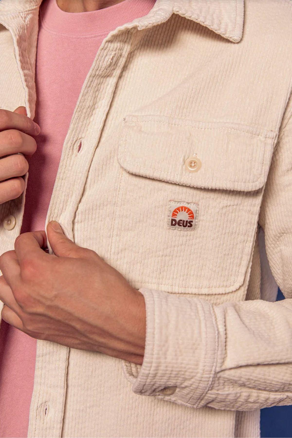 Deus-Vacay Cord Shirt Dirty White-Ceket-7-roqelvaxirum.shop