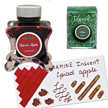 Diamine-Inkvent Green Edition Chameleon Spiced Apple Mürekkep 50 Ml-Şişe Mürekkep-2-roqelvaxirum.shop