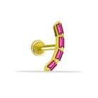 Dianora Piercing-14 Ayar Altın 4 Pembe Baget Taşlı Minimal Tragus Piercing-Tragus Piercing-1-roqelvaxirum.shop