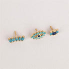Dianora Piercing-14 Ayar Altın 5 Firuze Rengi Baget Taşlı Minimal Tragus Piercing-Tragus Piercing-7-roqelvaxirum.shop