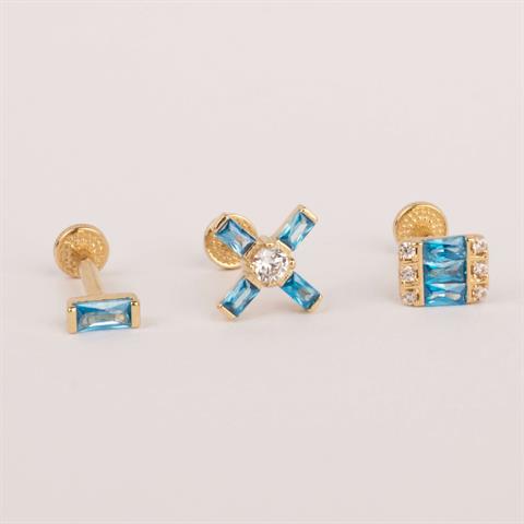 Dianora Piercing-14 Ayar Altın Aqua Baget Taşlı Minimal Tragus Piercing-Tragus Piercing-6-roqelvaxirum.shop