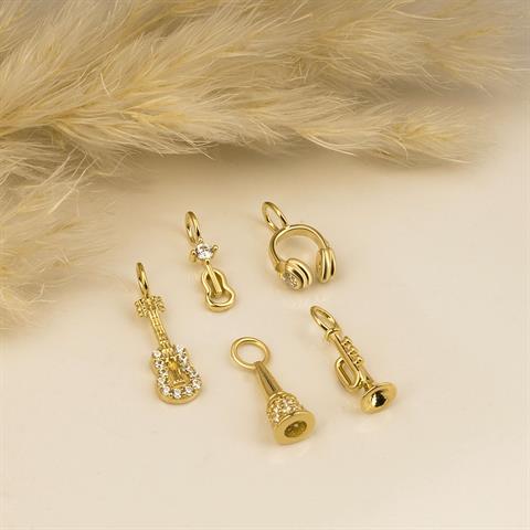 14 Ayar Altın Çan Motifli Minimal Charm