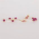 Dianora Piercing-14 Ayar Altın Pembe Baget Taşlı Minimal Tragus Piercing-Tragus Piercing-6-roqelvaxirum.shop