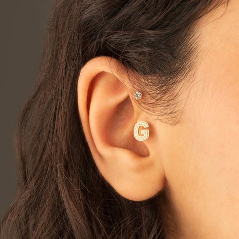 Dianora Piercing-14 Ayar Altın Taşlı Düz G Harfi Tragus Piercing-Tragus Piercing-5-roqelvaxirum.shop