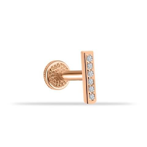 Dianora Piercing-14 Ayar Altın Taşlı Düz I Harfi Tragus Piercing-Tragus Piercing-2-roqelvaxirum.shop