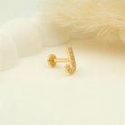 Dianora Piercing-14 Ayar Altın Taşlı Düz J Harfi Tragus Piercing-Tragus Piercing-5-roqelvaxirum.shop