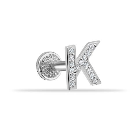 Dianora Piercing-14 Ayar Altın Taşlı Düz K Harfi Tragus Piercing-Tragus Piercing-3-roqelvaxirum.shop