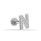 Dianora Piercing-14 Ayar Altın Taşlı Düz N Harfi Tragus Piercing-Tragus Piercing-2-roqelvaxirum.shop