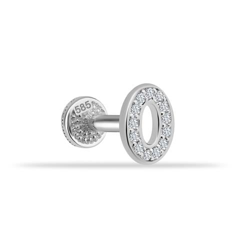 Dianora Piercing-14 Ayar Altın Taşlı Düz O Harfi Tragus Piercing-Tragus Piercing-3-roqelvaxirum.shop