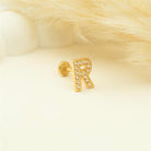 Dianora Piercing-14 Ayar Altın Taşlı Düz R Harfi Tragus Piercing-Tragus Piercing-5-roqelvaxirum.shop
