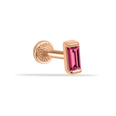 Dianora Piercing-14 Ayar Altın Tek Pembe Taşlı Minimal Tragus Piercing-Tragus Piercing-2-roqelvaxirum.shop