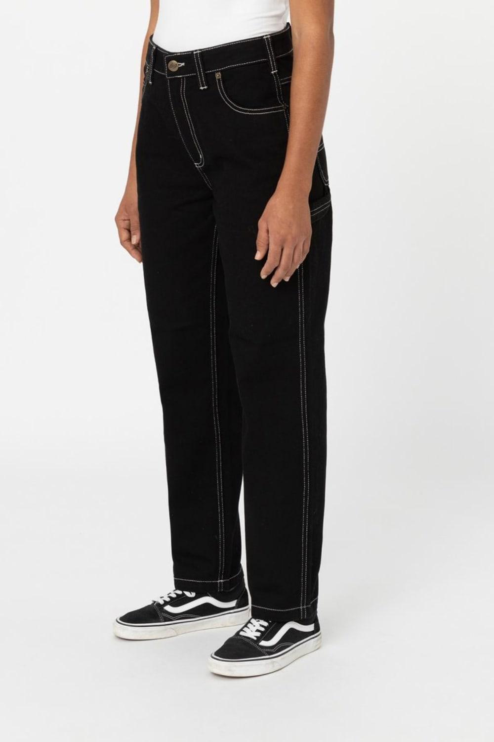 Dickies-Ellendale Denim Rinsed Black-Kot Pantolon-3-roqelvaxirum.shop