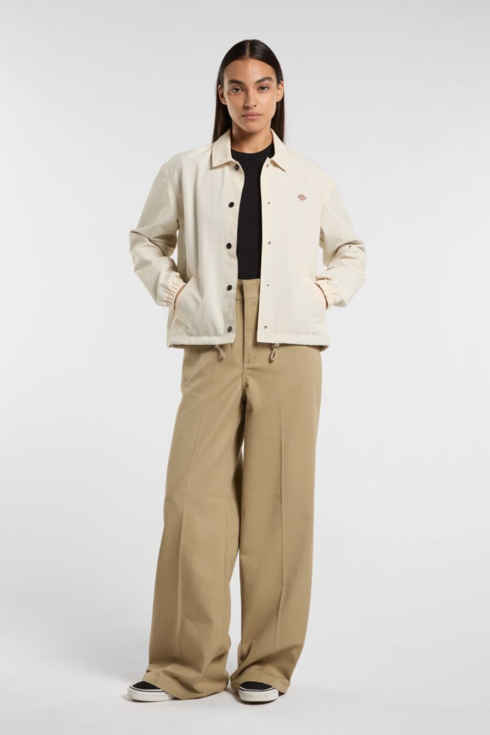 Dickies-Oakport Cropped Coach Jacket Whitecap Gray-Ceket-1-roqelvaxirum.shop