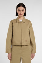 Dickies-Unlined Cropped Eisenhower Jacket Khaki-Ceket-2-roqelvaxirum.shop
