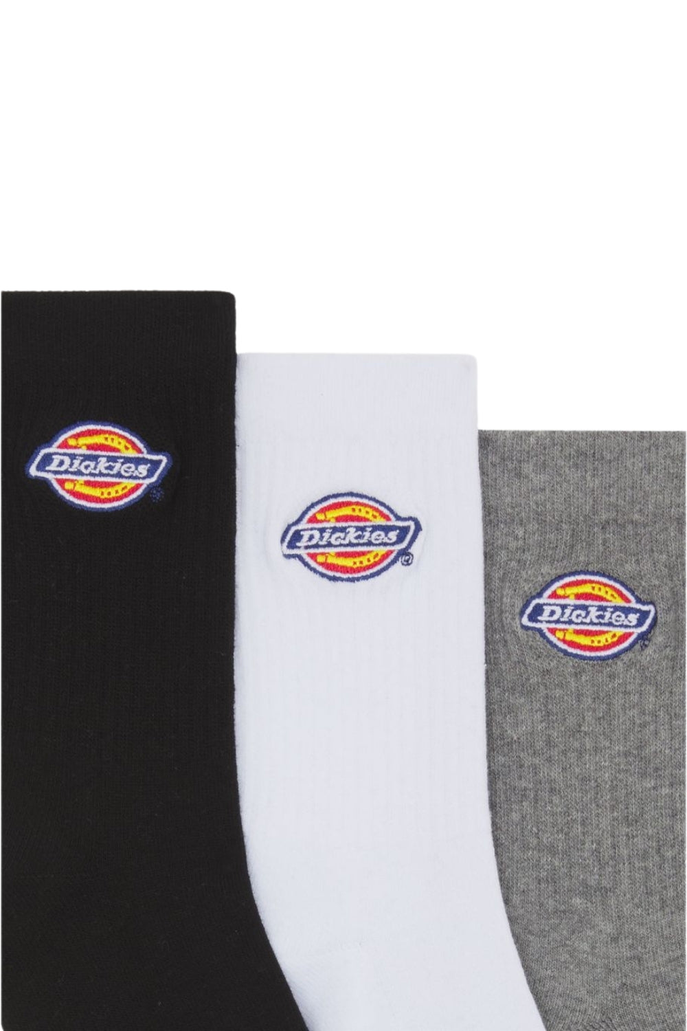 Dickies-Valley Grove Kids Socks 3 Pack Grey Melange-Çorap-3-roqelvaxirum.shop