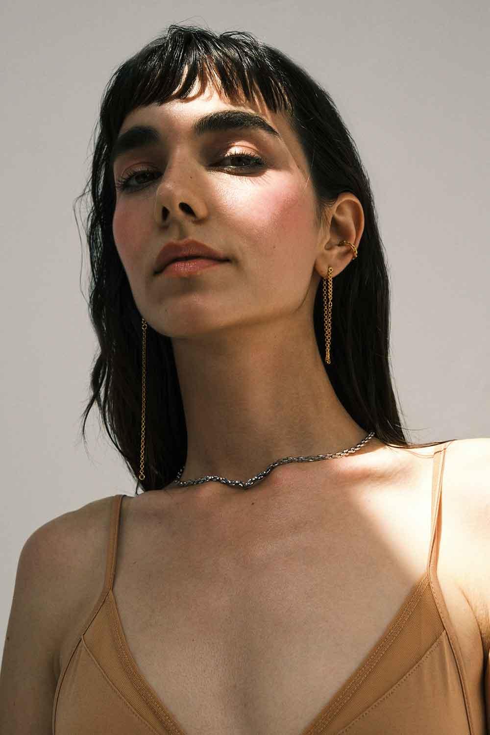Dieci Dita-Different Chain Earring-Küpe-4-roqelvaxirum.shop