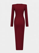 Twist-Draped Midi Dress