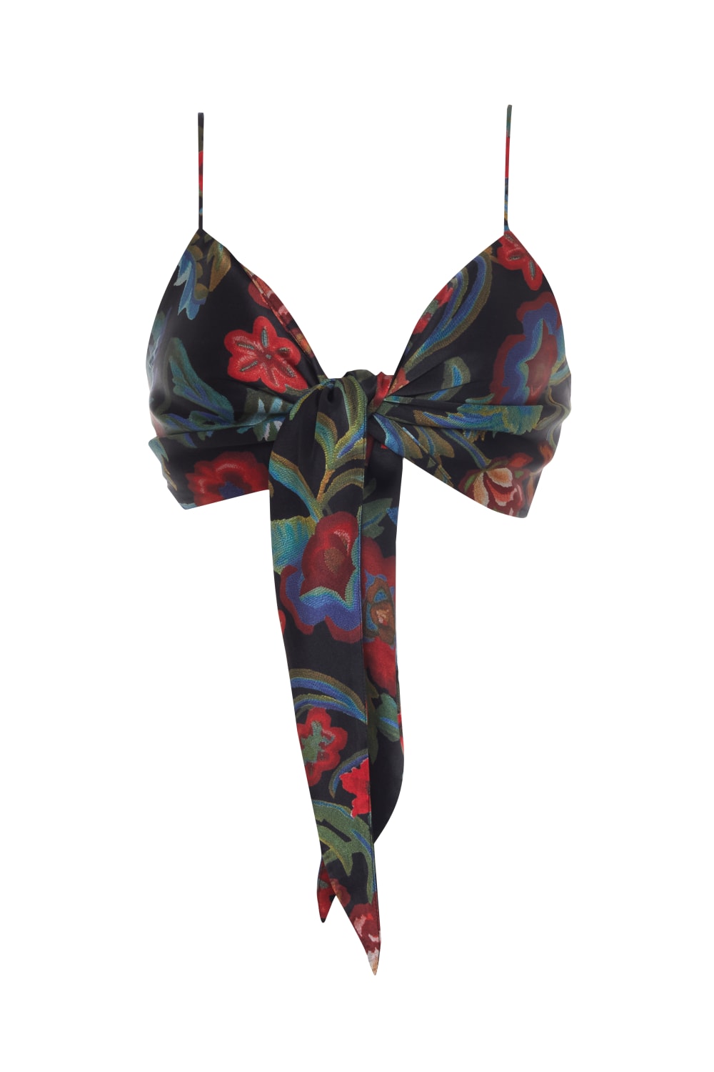 Direct Message-Black Roses Bra-Crop Top-2-roqelvaxirum.shop