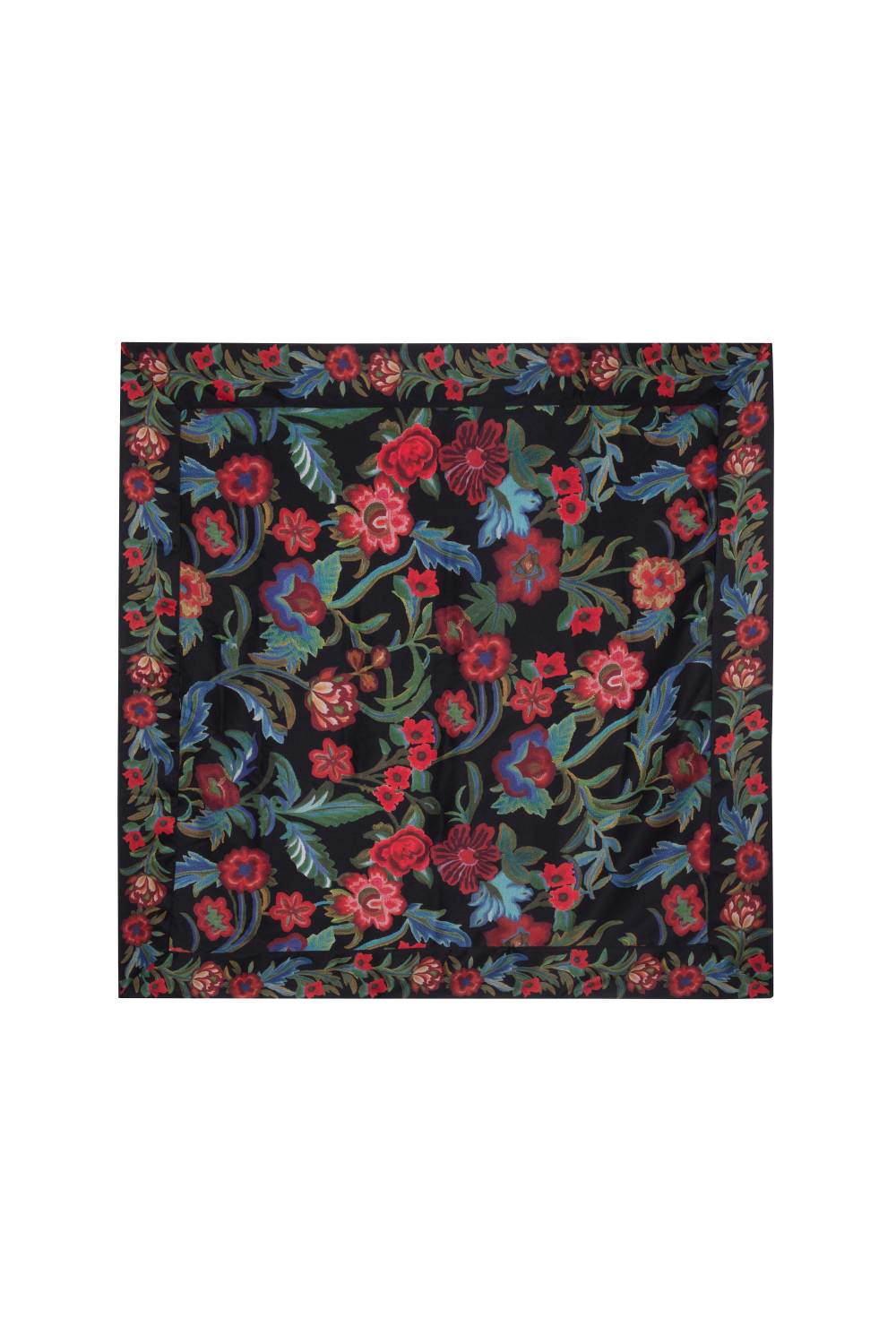 Direct Message-Black Roses Scarf-Şal & Fular-1-roqelvaxirum.shop