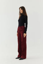 Disq London-Chilli Velvet Pants-Pantolon-2-roqelvaxirum.shop