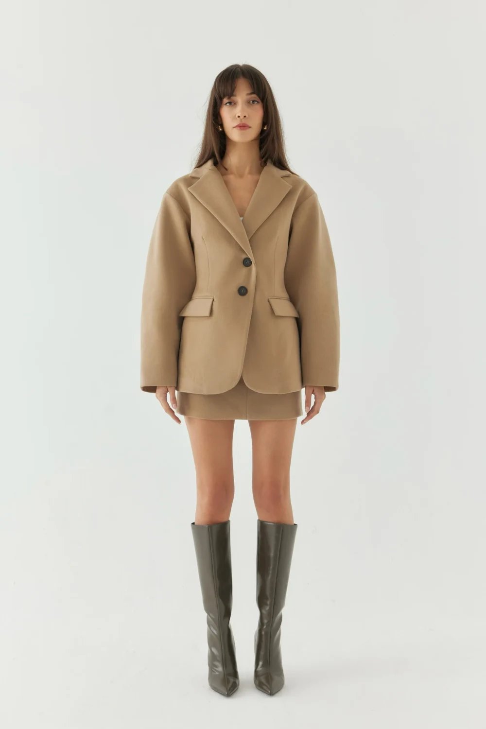 Disq London-Sculptured Wool Jacket-Ceket-2-roqelvaxirum.shop