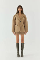Disq London-Sculptured Wool Jacket-Ceket-2-roqelvaxirum.shop