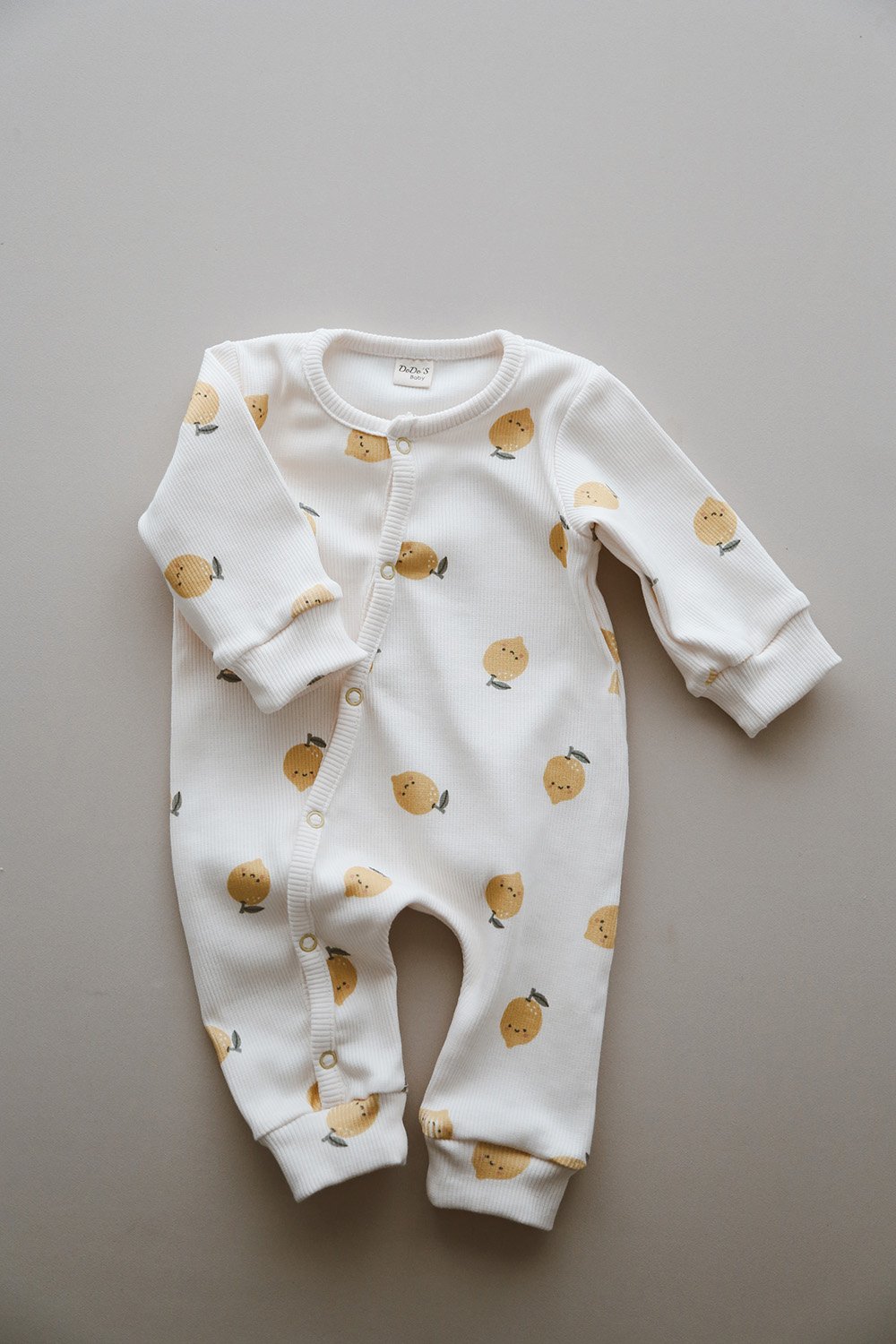 DoDo'S Baby-Li̇mon Desen Organi̇k Kaşkorse Bebek Tulum-Çocuk Elbise & Tulum-10-roqelvaxirum.shop