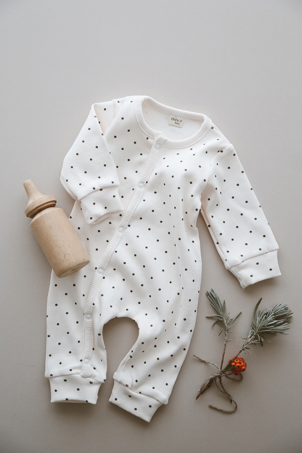 DoDo'S Baby-Nokta Desenli̇ Organi̇k Kaşkorse Bebek Tulum-Çocuk Elbise & Tulum-9-roqelvaxirum.shop