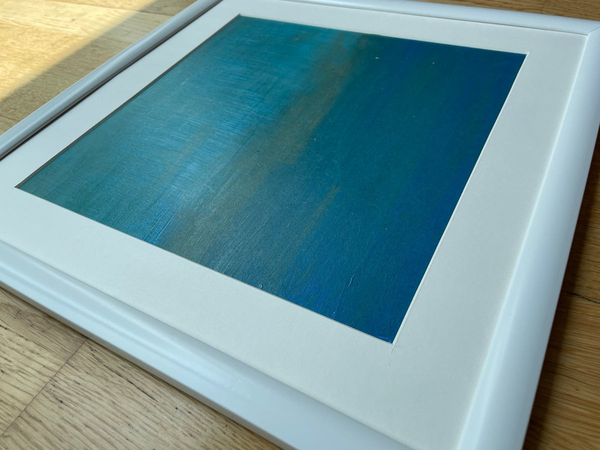 Ege Ruhu 1 – 38 X 38 Cm Çerçeveli El Yapımı Akrilik Pouring Tablo | Es Artisan Studio