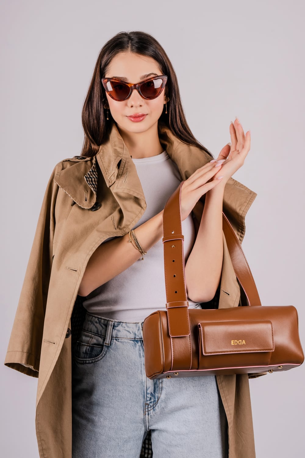 Edda Studio-Caramel Shadows-Omuz Çantası-6-roqelvaxirum.shop