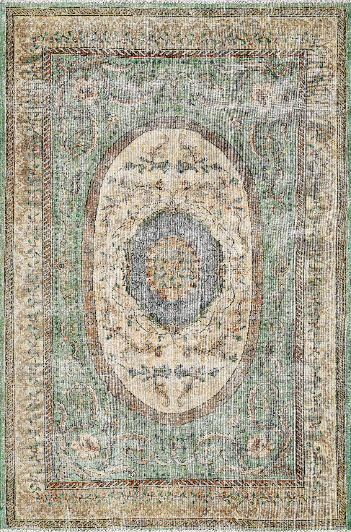 Empera-Antik Halı Vintage Etnik Desenli El Dokuması Halısı E0037-1-roqelvaxirum.shop