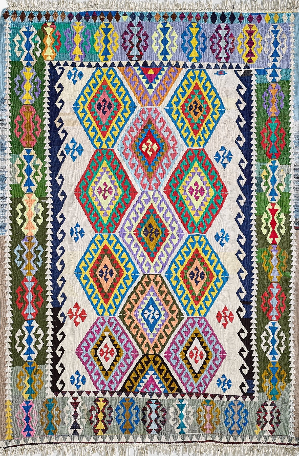 Empera-Antik Kilim Anadolu Etnik Desenli El Dokuması Kilim E0526-1-roqelvaxirum.shop