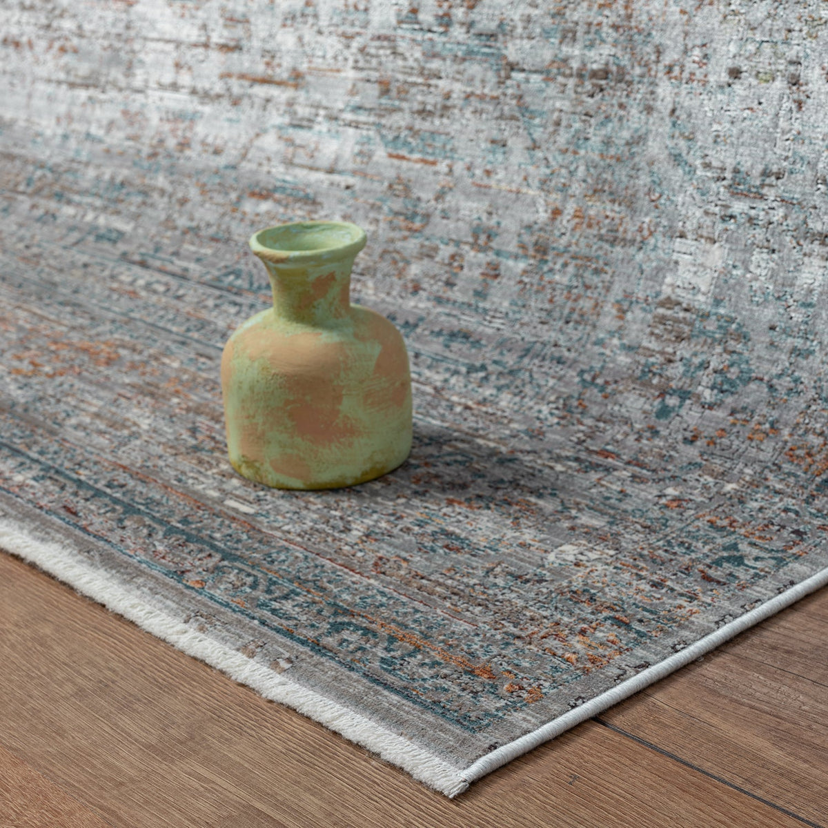 Empera-Heritage Renda Kendinden Saçaklı Modern Klasik Eskitme Halı-3-roqelvaxirum.shop