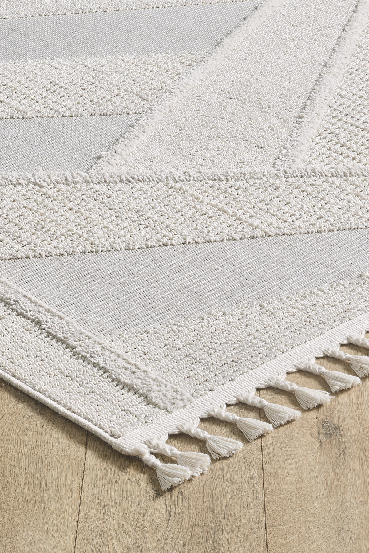 Empera-Ibiza Coral Geometrik Toz Vermeyen İSkandinav Desen Saçaklı Halı-2-roqelvaxirum.shop